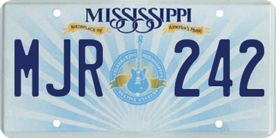MS license plate MJR242