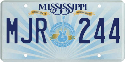 MS license plate MJR244
