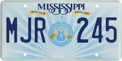 MS license plate MJR245