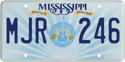 MS license plate MJR246
