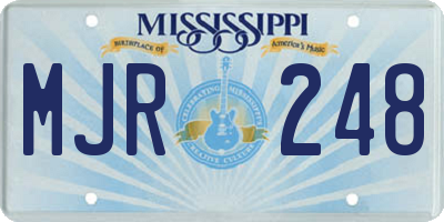 MS license plate MJR248