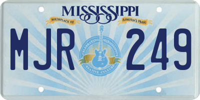 MS license plate MJR249