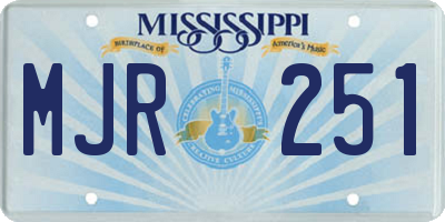 MS license plate MJR251