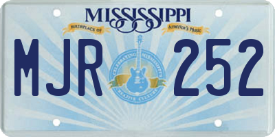 MS license plate MJR252