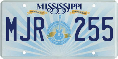 MS license plate MJR255