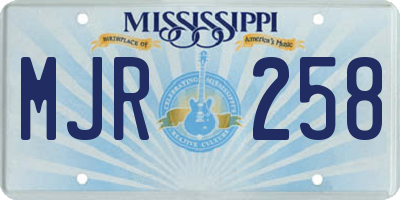 MS license plate MJR258