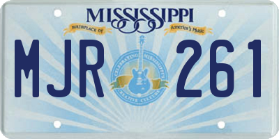 MS license plate MJR261