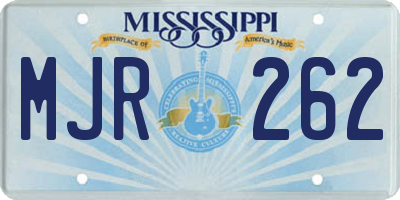 MS license plate MJR262