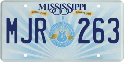 MS license plate MJR263