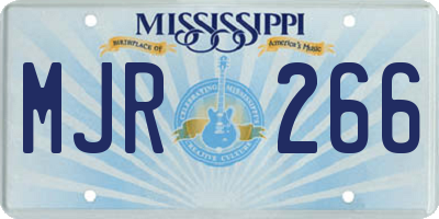 MS license plate MJR266
