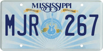 MS license plate MJR267