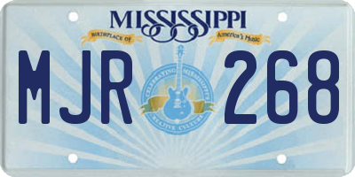 MS license plate MJR268