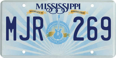 MS license plate MJR269