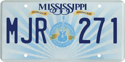 MS license plate MJR271
