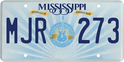 MS license plate MJR273