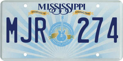MS license plate MJR274
