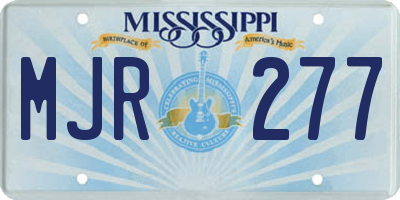 MS license plate MJR277