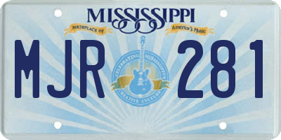 MS license plate MJR281