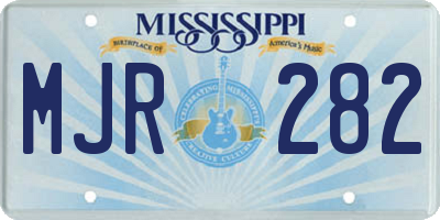 MS license plate MJR282