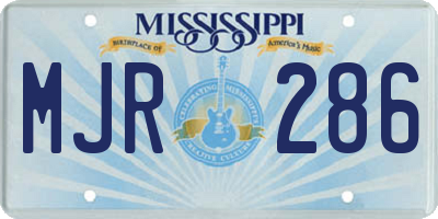 MS license plate MJR286