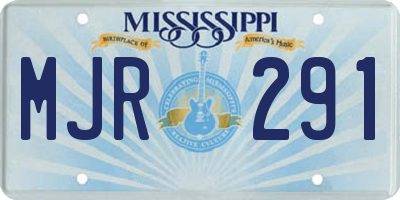 MS license plate MJR291