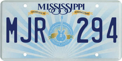 MS license plate MJR294