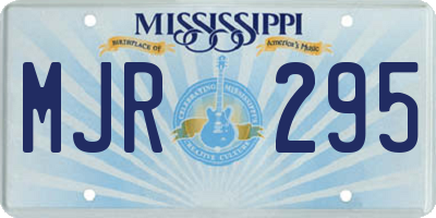 MS license plate MJR295