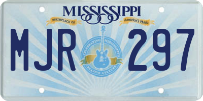 MS license plate MJR297