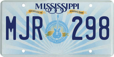 MS license plate MJR298