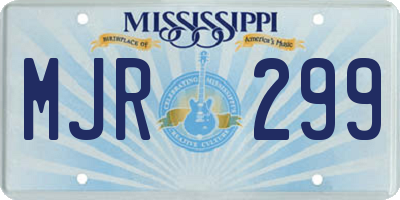 MS license plate MJR299