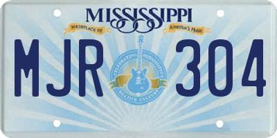 MS license plate MJR304