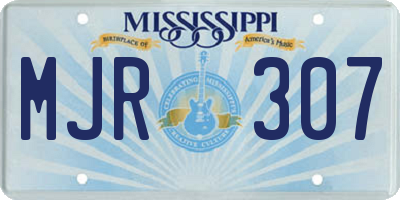 MS license plate MJR307