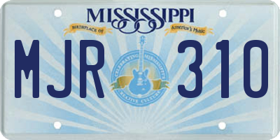MS license plate MJR310