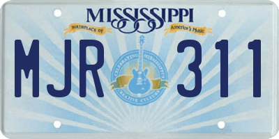 MS license plate MJR311