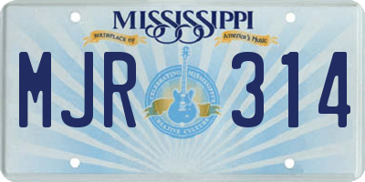 MS license plate MJR314
