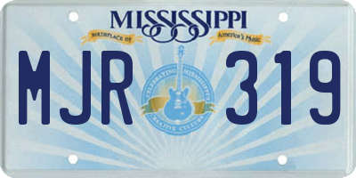 MS license plate MJR319