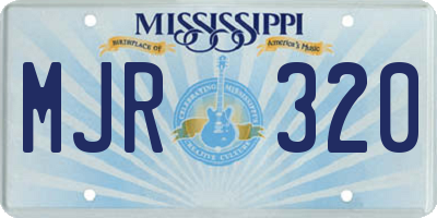 MS license plate MJR320