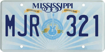 MS license plate MJR321