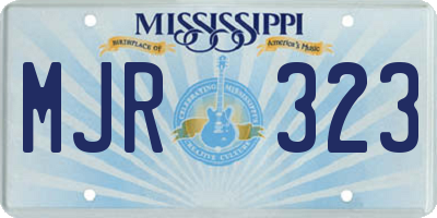 MS license plate MJR323