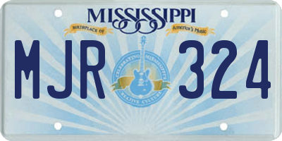 MS license plate MJR324