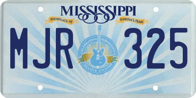 MS license plate MJR325