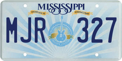 MS license plate MJR327