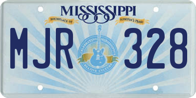 MS license plate MJR328
