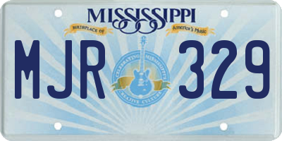 MS license plate MJR329