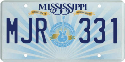 MS license plate MJR331