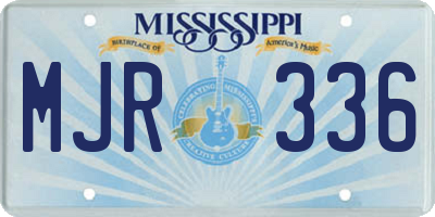 MS license plate MJR336