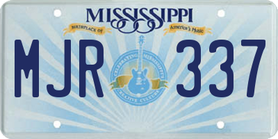 MS license plate MJR337