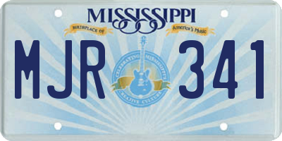 MS license plate MJR341