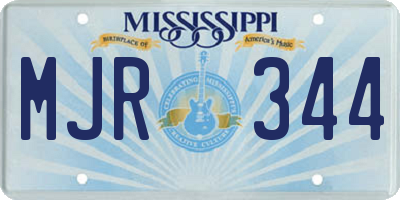 MS license plate MJR344
