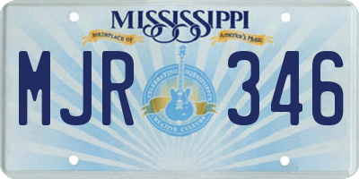 MS license plate MJR346